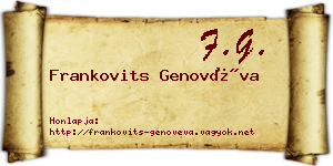 Frankovits Genovéva névjegykártya